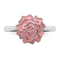 thumbnail image 4 of 925 Sterling Silver Stackable Expressions Carnation Ring Size: 9; for Adults and Teens; for Women and Men, 4 of 5