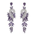 thumbnail image 1 of Pendientes de diseño de moda de aleación de diamantes con hojas geométricas de diamantes de colores pendientes femeninos, 1 of 6