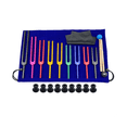 thumbnail image 1 of 9 Pieces of Colorful Solfeggio Aluminum Alloy Tuning Forks, Tuning Forks for Therapy, Voice Therapy Black, 1 of 6
