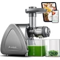 thumbnail image 1 of Cold Press Juicer, Aobosi Slow Masticating Juicer Machines with Reverse Function, Quiet Motor, High Juice Yield with Juice Jug & Brush for Cleaning, Gray, 1 of 8