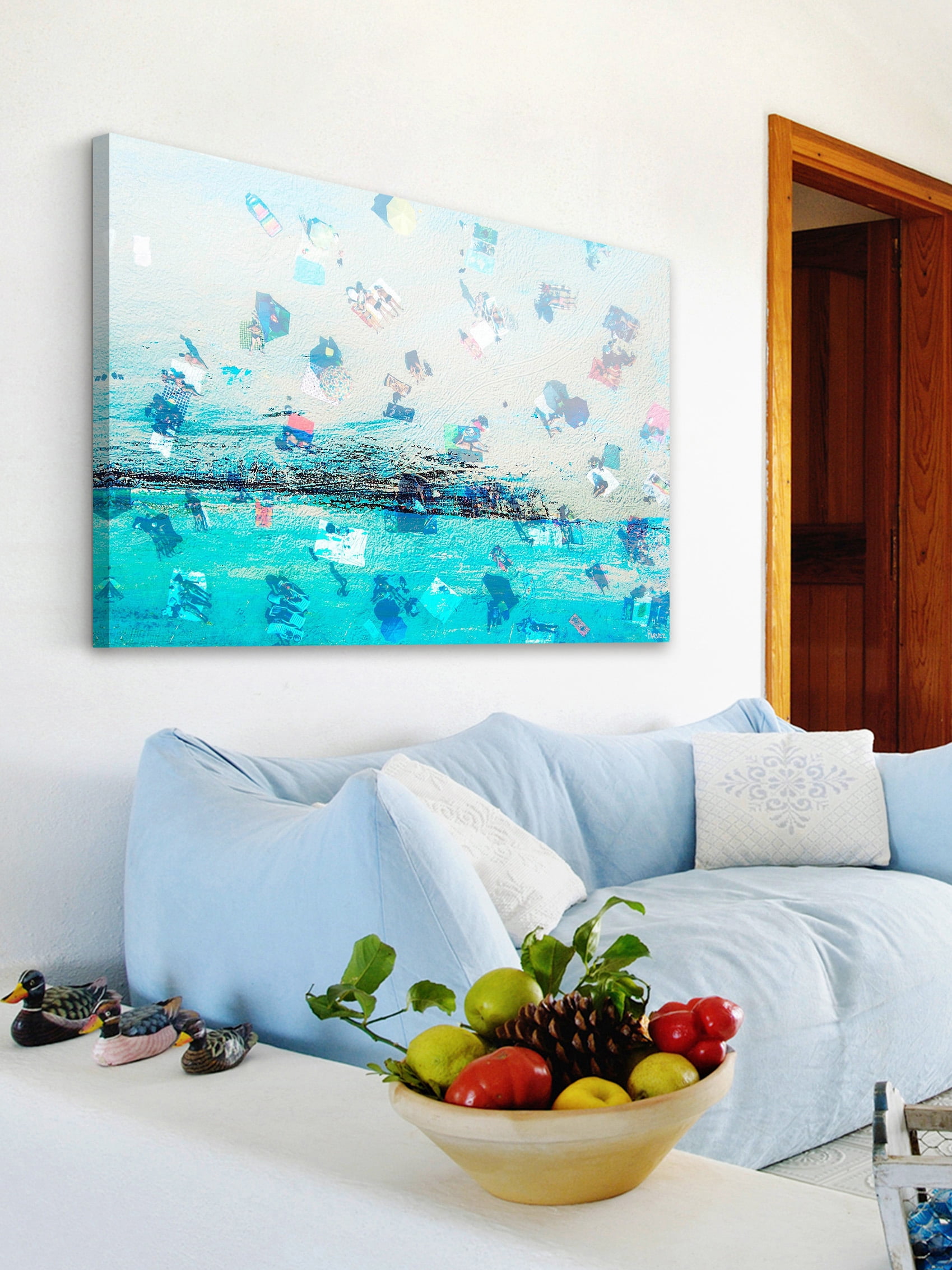 "Sunbathers" Painting Print on Wrapped Canvas