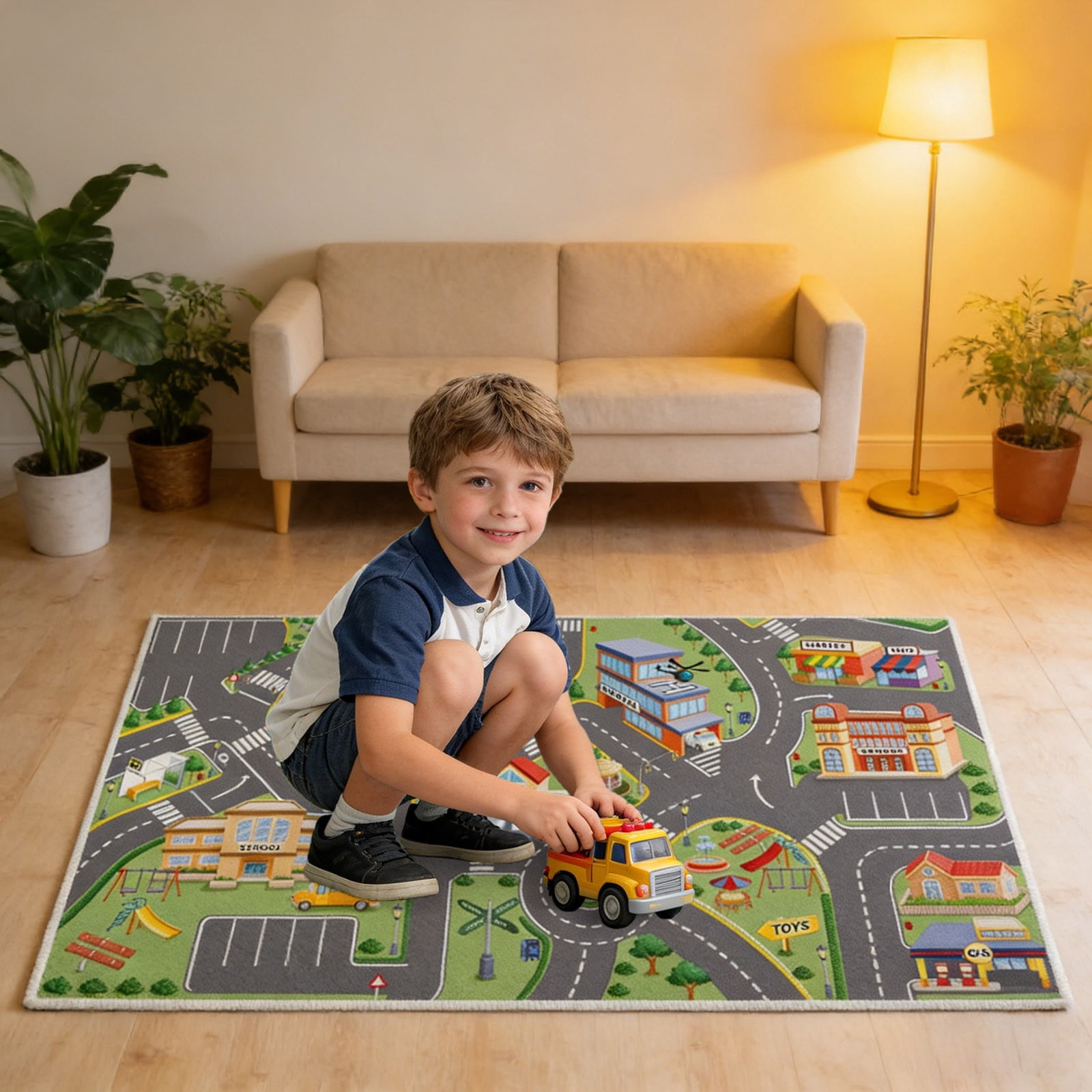 Baby Crawling Mat Crawling Carpet Bright Polyester Material Washable Carpet Rectangular Children's Carpet Suitable For Indoor Use Baby Crawling Mat Baby Play Mat Tiles Large Baby Foam Mats for