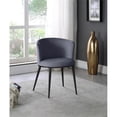 thumbnail image 2 of Pemberly Row Contemporary Gray Velvet Dining Chair (Set of 2), 2 of 7
