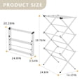 thumbnail image 6 of Fenbeli Folding Clothes Drying Rack, Dry Laundry and Hang Clothes,Towel Rack for Storage, White, 6 of 8