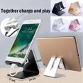 thumbnail image 2 of Universal Aluminum Mobile Phone Holder Desktop Computer Metal Base Non-Slip Mobile Phone Tablet Lazy Bracket, 2 of 7