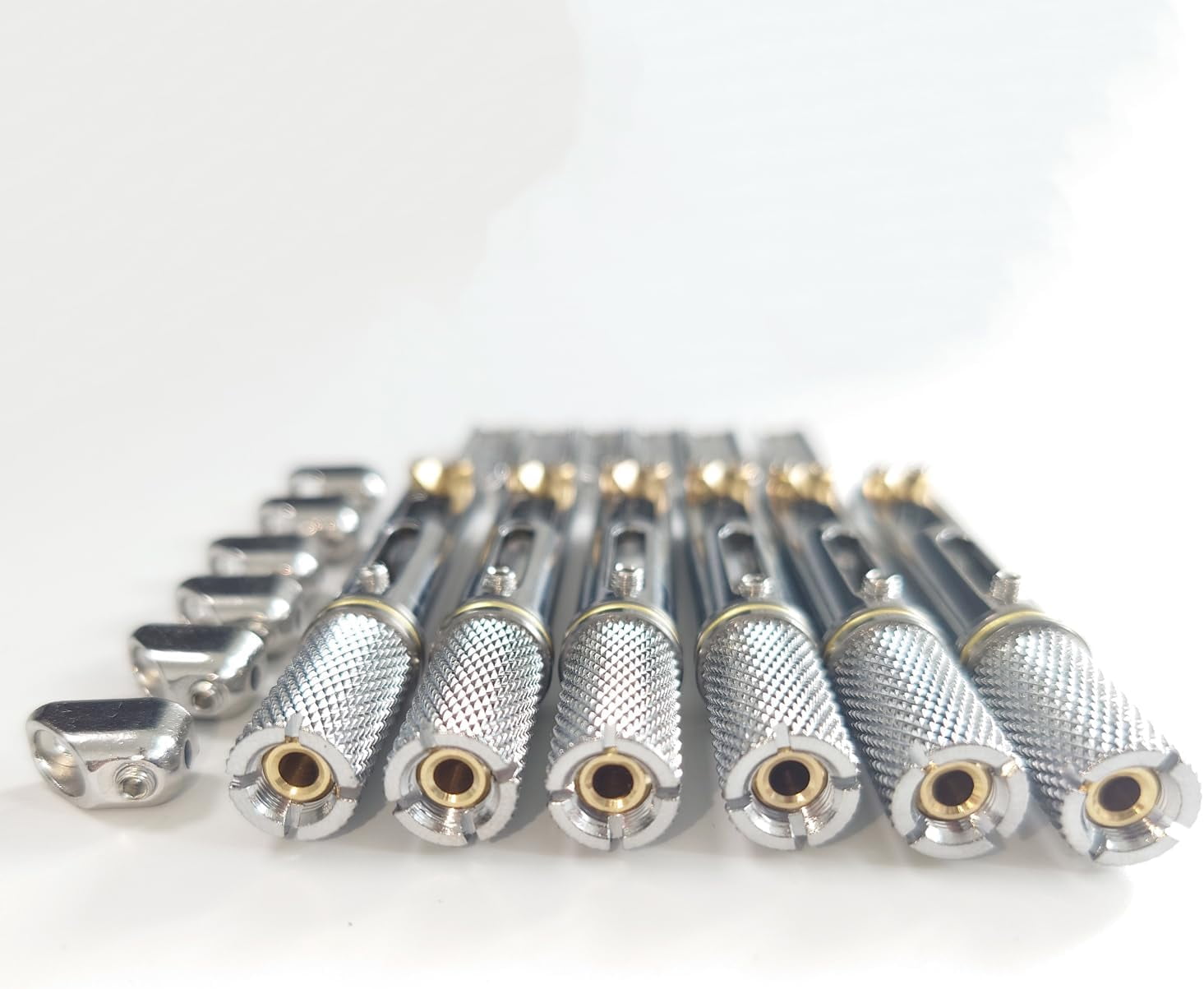 Stainless Steel Headless Guitar Bridge Set Single Bridge Silver for 6/7/8 String Electric Guitars for Headless Guitar Bridge Replacement Parts