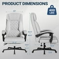 thumbnail image 7 of Homall Massage Office Chair with Heat and 6 Vibration Points,High Back Executive Office Chair with Reclining Backrest with Reclining Backrest,Ergonomic Computer Desk Chair with Footrest,Linen,Gray, 7 of 7