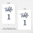 thumbnail image 4 of Tumbalina Navy Wedding Table Numbers (Color Options Available), 4x6 Modern Calligraphy Foil Design, Double Sided, Numbers 1-25 (Navy), 4 of 7