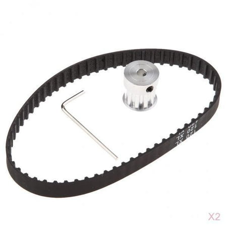 

2x 120 XL CNC Toothed Belt & 10 5mm Pulley for CNC Lathe