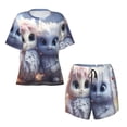 thumbnail image 2 of Yiaed Cute Animal Couple Print Short Sleeve Pajama Sets for Women Casual Crew Neck 2 Piece Lounge Sets Women's Short-Sleeved Pajama-X-Large, 2 of 5