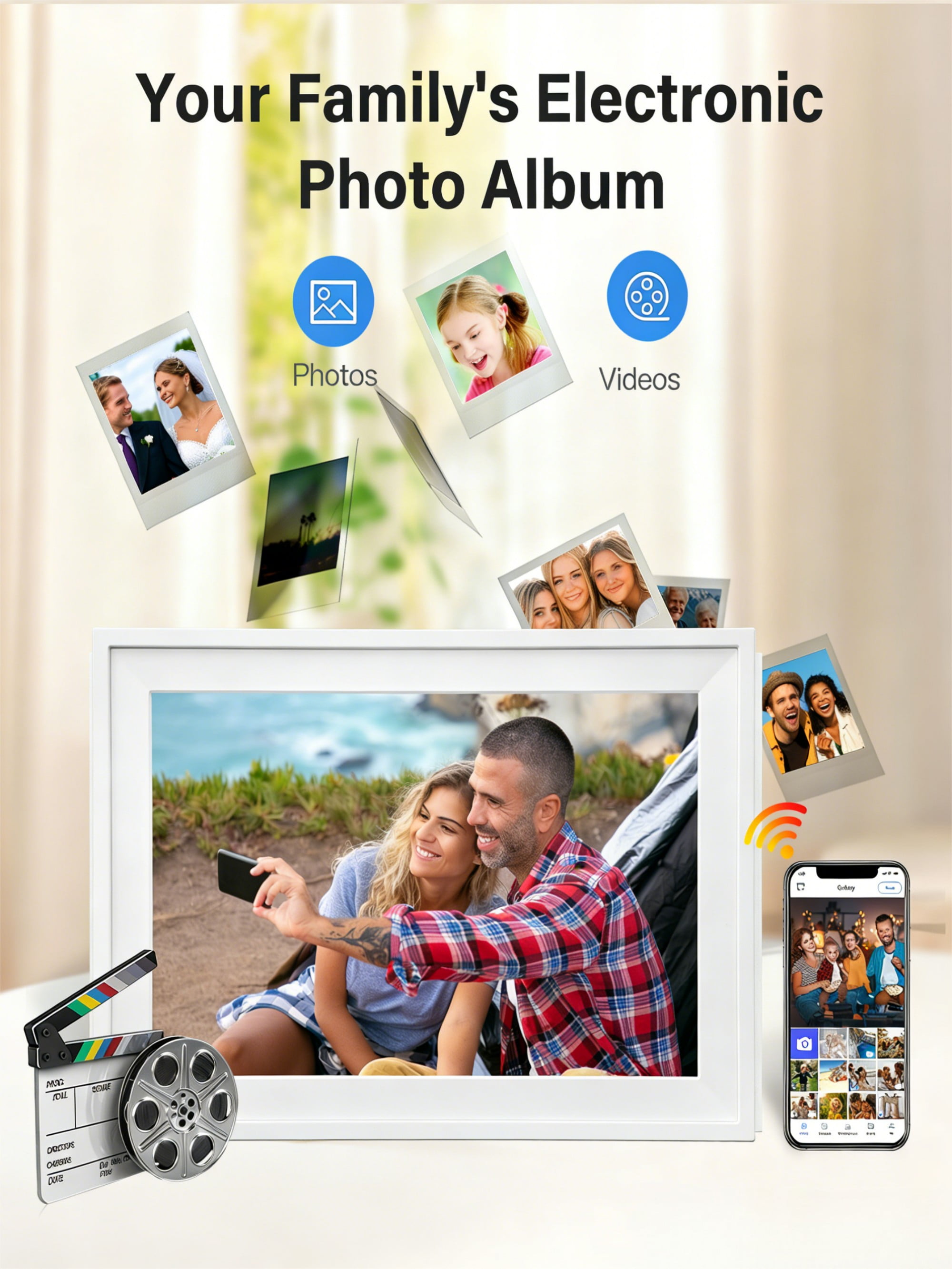LSFA 10.1 Inch Digital Calendar Chore Chart – HD Wi-Fi Digital Photo Frame