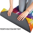thumbnail image 3 of Colorful Rainbow Tie Dye Spiral Pattern Hot Yoga Mat Towel Non Slip for Hot Yoga - Quick-Drying Yoga Mat Cover with 4 Corner Pockets with Travel Bag - Hot Yoga Towel Non Slip 70"x26", 3 of 6
