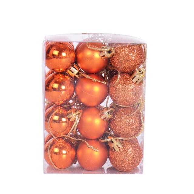 Minibola Minibola 24 unidades/caja de bolas navideñas de 3 cm para colgar en el techo del centro comercial (B)