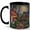 Black, variant on Magical Mushroom Cottage 11oz Ceramic Mug, Whimsical Forest Fairycore Cup
