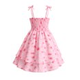 thumbnail image 2 of IBTOM CASTLE Girl Summer Smocked Dress Teen Graduation School Prom Frock Tween Wedding First Communion Junior Homecoming Dress Pink, 2 of 7
