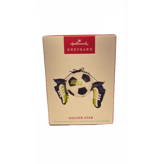 Hallmark 2024 Keepsake Soccer Star Christmas Ornament New with Box