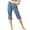 Blue, variant on Karight Capris for Women Casual Summer Wide Leg Crop Pants Loose Comfy Drawstring Yoga Jogger Capri Pants with Pockets Black