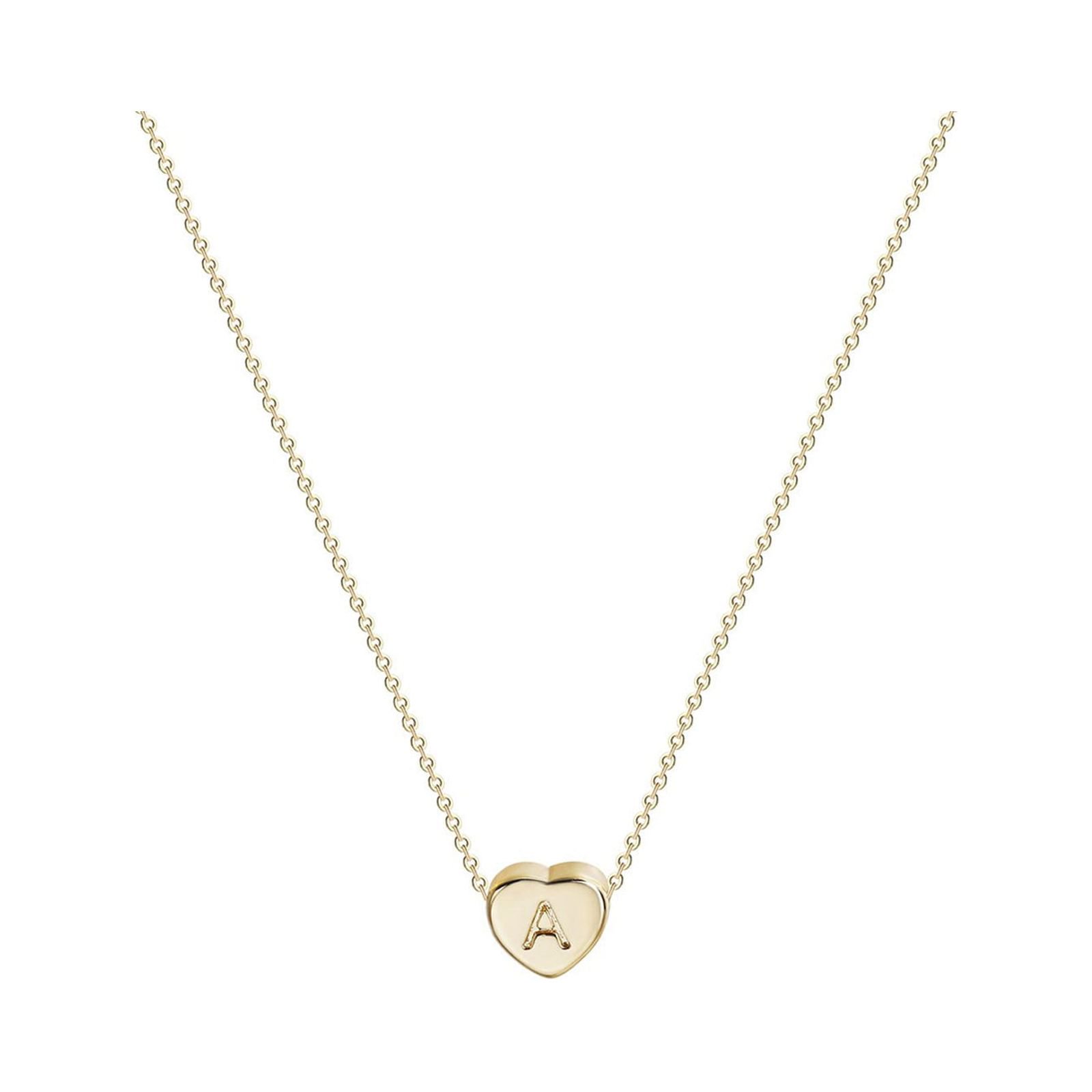 100Fens Fashion Women Gift 26 English Letter Name Chain Pendant Necklaces Jewelry