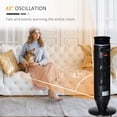 thumbnail image 6 of HOMCOM 21" 1500W Portable Adjustable Electric Heater Tower Office Fan w/ Remote, 6 of 9