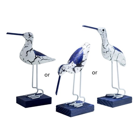 AOOOWER Nordic Wooden Seabirds Ornaments Home Coastal Beach Mediterranean Wedding Decoration Sea Bird Sculpture for Party Room
