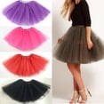thumbnail image 2 of Caitzr Women Girls Princess Ballet Tulle Tutu Organza Lace Skirt Costume Party Mini Skirt, 2 of 5