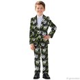 thumbnail image 3 of Whosucclay Green Star Soccer Elastic Waist Boy Suits, 2 Piece Boys Suit Single Button Design Polyester Fabric Formal Wear Outfit for School Wedding, 3 of 10