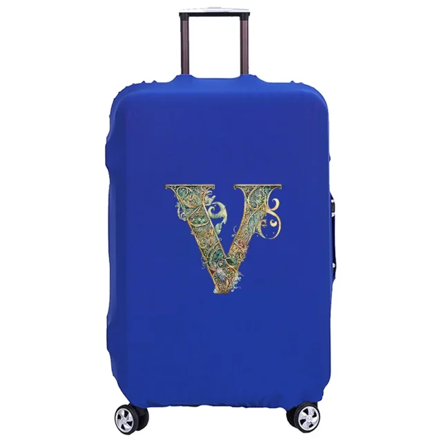 Housse de Valise Lavable Housse de Protection Anti-Rayures Housse Adaptée pour Motif Imprimé Graphique Convient 18-32 Pouces 8 Lettre Graphique V S