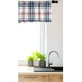 thumbnail image 3 of Ambesonne Plaid Window Valance, British Country Pattern, 54" X 12", Vermilion Navy Blue, 3 of 3