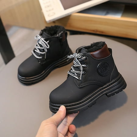 

Winter children s snow boots plus velvet warm cotton shoes boys rhubarb boots girls shoes Martin boots