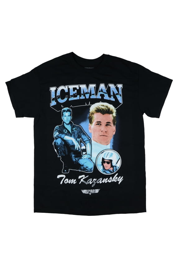 Top Gun Shirt Mens Ice Man Tom Kazansky Adult Short Sleeve Graphic Tee