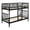 Black, variant on Coaster Abram Windsor Twin over Twin Wood Bunk Bed with Ladder in Black