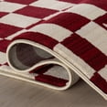 thumbnail image 6 of nuLOOM Dominique Abstract Checkered Fringe Area Rug, 9' x 12', Dominique Red, 6 of 7
