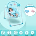 thumbnail image 7 of Electric Baby Bouncer Swing Seat Portable Electric with Bluetooth Music Infant Cradle Chair and Remote Control, Blue, 7 of 7