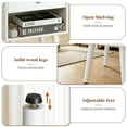 thumbnail image 5 of Ktaxon Wooden Night Stand Side End Table Storage Shelf with One Drawer Night Stand Sets of 1, White, 5 of 8