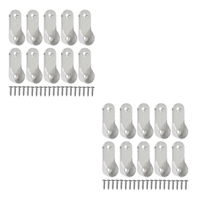 relayinert Modern And Sturdy Wardrobe Support Rod With Screws Wide Application Wardrobe Rail Rod Bracket As Shown 2Set