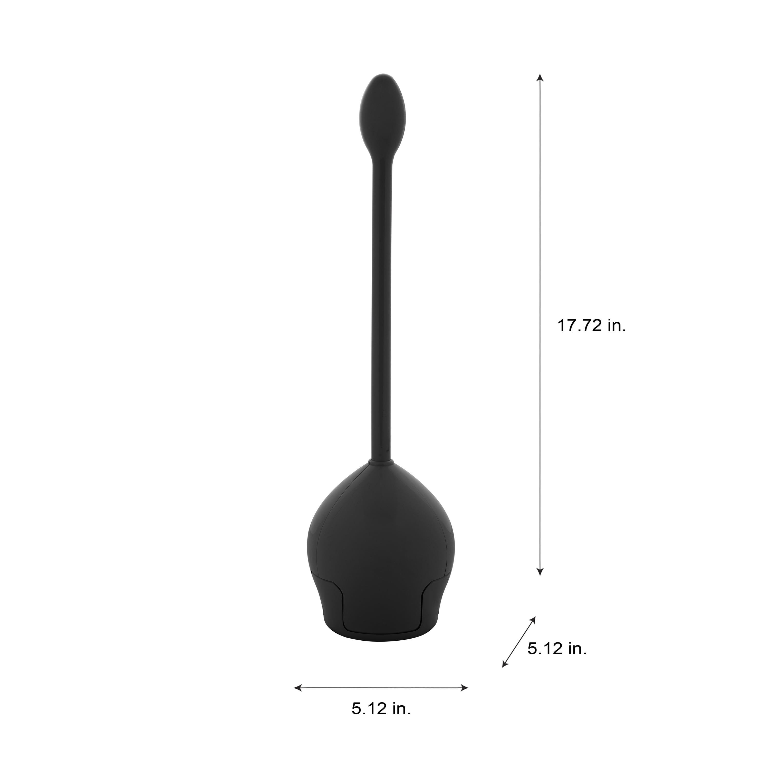 Bath Bliss Firm Grip Tulip Toilet Bowl Brush in Black