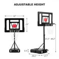 thumbnail image 6 of Danrelax 3.1-4.1FT Adjustable Pool Basketball Hoop, 32"x23" Backboard, Portable, Black, 6 of 9