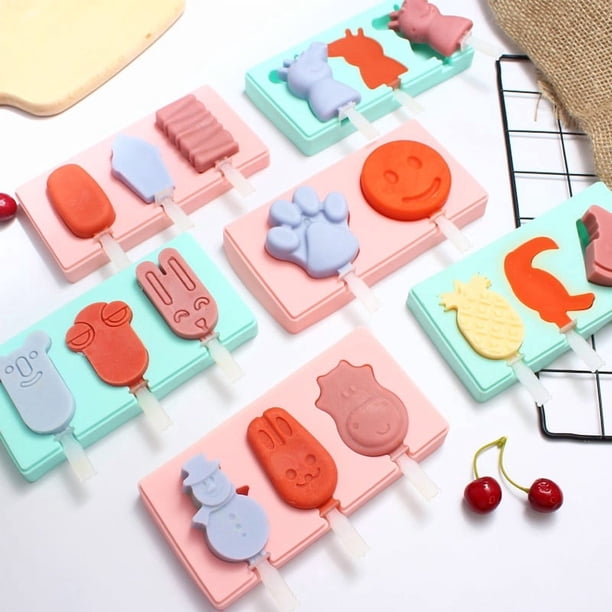 Molde de helado de dibujos animados DIY - Divertido fabricante de paletas for niños - Moldes de helado caseros for niños