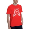 thumbnail image 2 of Love Raccoon Men'S Basic Short Sleeve T-Shirt Red Xx-Large, 2 of 5