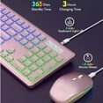 thumbnail image 6 of Wagpak Wireless Keyboard and Mouse Combo RGB Backlit Rechargeable 2.4GHz Quiet 108 Keys Keyboard-Rose Gold, 6 of 6