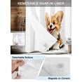 thumbnail image 3 of No Hook Cloth Fabric Shower Curtain with Snap in Liner, Cute Brown Puppy Waterproof Shower Curtains Set with See Through Top Window, Modern Dog Cartoon Watercolor Bath Curtains Shower 36"x78", 3 of 6