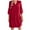 Red, variant on Diufon Women's Summer Casual Dresses V Neck Layer 3/4 Length Sleeve Dress Solid Color Dress
