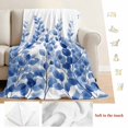 thumbnail image 5 of Blue Eucalyptus Blanket Soft Cozy Warm Throw Blanket for Couch, Plush Fuzzy Flannel Fleece Blankets for Sofa, Watercolor Leaf Country Plants Bed Blankets Lightweight Gifts for Women, 50"x60", 5 of 9