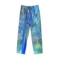 thumbnail image 4 of Easygdp Peacock Men's Pajama Pant, Sleep Elastic Waistband Lounge Pants - Small, 4 of 9