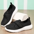 thumbnail image 2 of Women's Hook and Loop Walking Shoes Breathable Mesh Upper Cushioned Sole Lightweight Comfort Casual Sneakers for Daily Walking Shopping Work Wear 37, 2 of 5