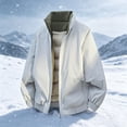 thumbnail image 2 of XIAONU Two Tone Lined Reversible Stand Collar Puffer Jacket For Men Lightweight City Commute Outer Coat, 2 of 8
