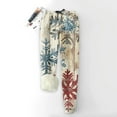 thumbnail image 2 of Christmas Snowflake Print Pajama Pants for Women Festive Holiday Sleepwear with Fleece Cuffs, Red, Size S-XXL, 2 of 4