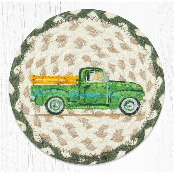 Capitol Importing 79-338VGT 7 x 7 in. LC-338 Vintage Green Truck Round Large Coaster