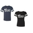 thumbnail image 1 of Halloween Boo Matching Cotton Jerseys (Navy / Black) (XXXL / XXL), 1 of 3