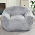 thumbnail image 3 of HOMGUAVA Giant Bean Bag Chair for Adults & Kids, Oversized Lounger Couch Large Lazy Chair w/ Stuffed Memory Foam & Wide Armrests, Light Gray, 3 of 8
